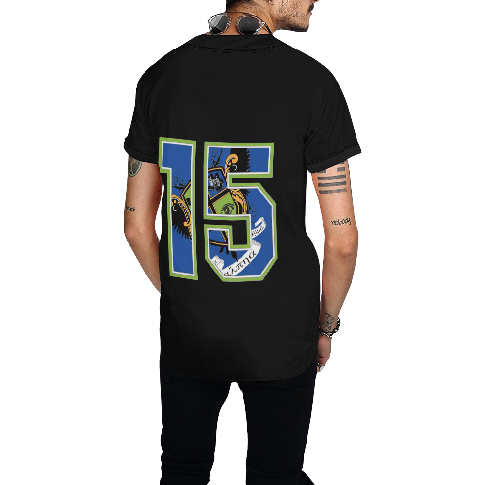 15 jersey All Over Print Baseball Jersey for Men (Model T50)