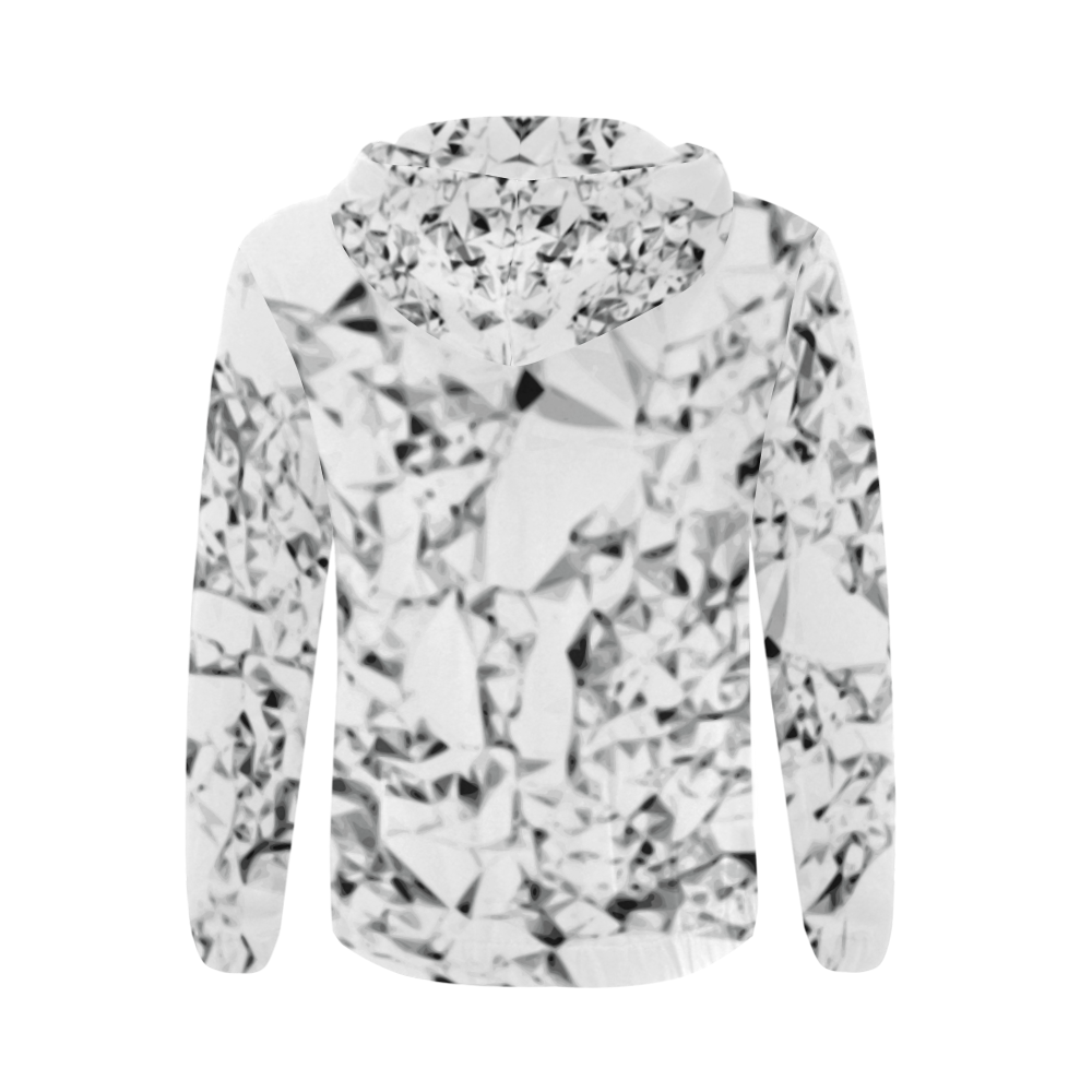 Diamond All Over Print Full Zip Hoodie for Men (Model H14)