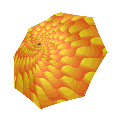 Orange spiral Foldable Umbrella (Model U01)