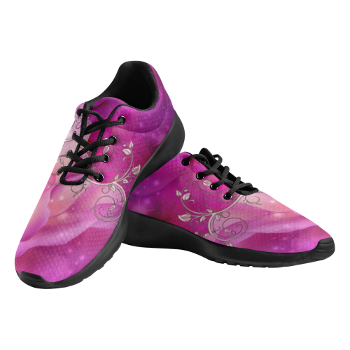 Wonderful floral design Women's Athletic Shoes (Model 0200)