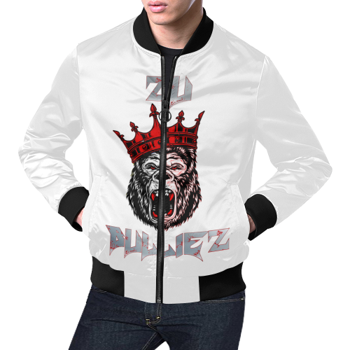 Zu Bulliez All Over Print Bomber Jacket for Men/Large Size (Model H19)