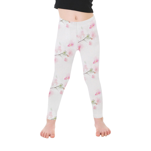 Pattern Orchidées Kid's Ankle Length Leggings (Model L06)