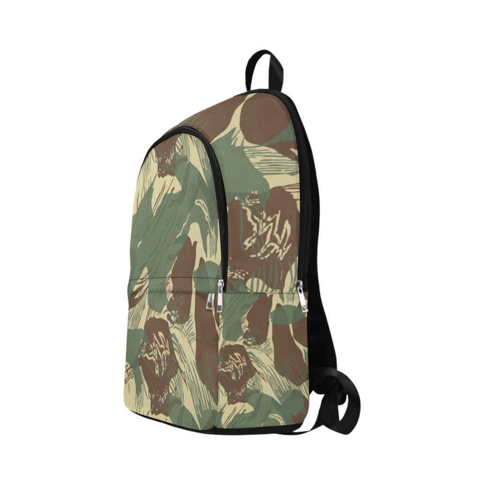Rhodesian Brushstroke Camouflage Fabric Backpack for Adult (Model 1659)