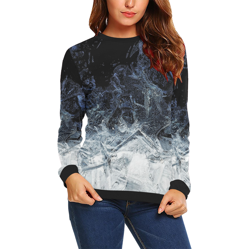 oil_a All Over Print Crewneck Sweatshirt for Women (Model H18)