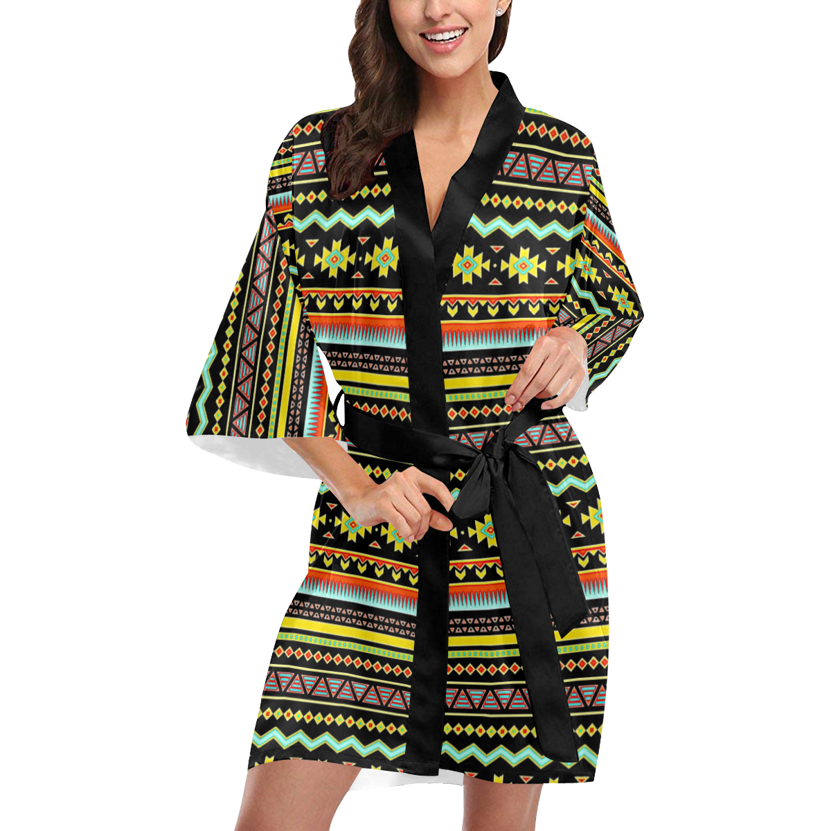 bright tribal Kimono Robe