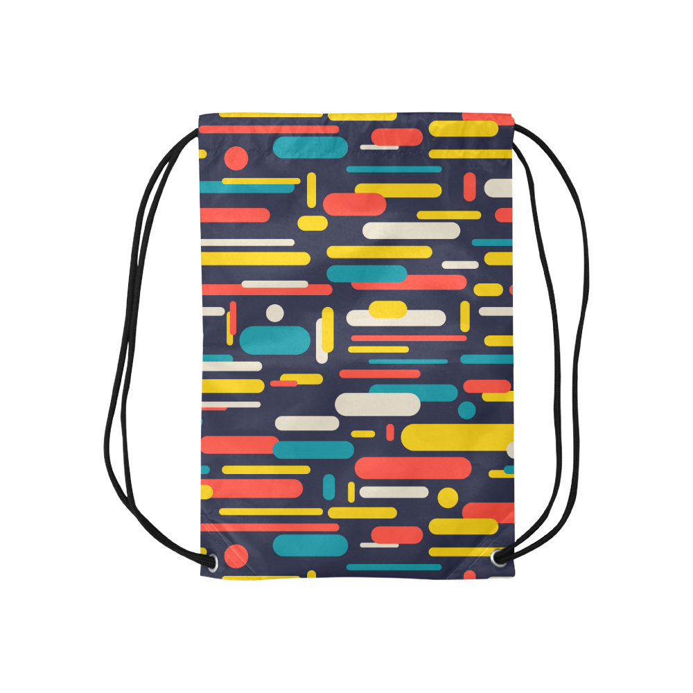 Colorful Rectangles Small Drawstring Bag Model 1604 (Twin Sides) 11"(W) * 17.7"(H)