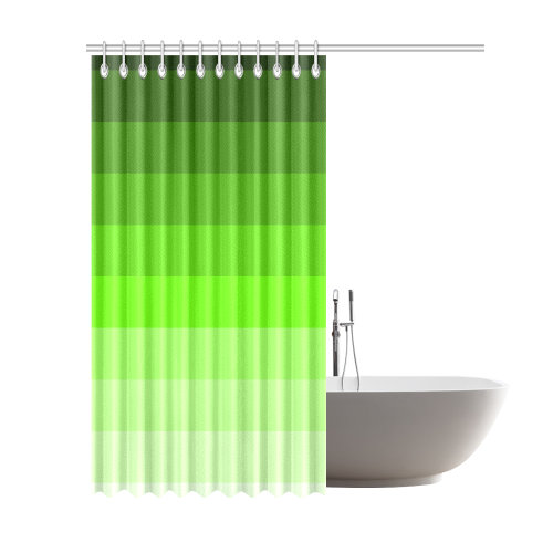 Green stripes Shower Curtain 69"x84"