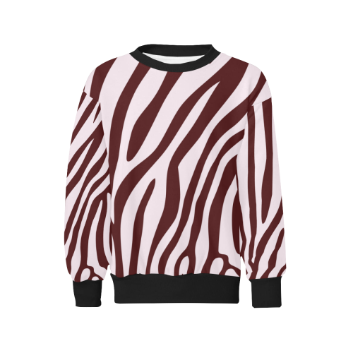 Zebra STRIPE Kids' All Over Print Sweatshirt (Model H37)