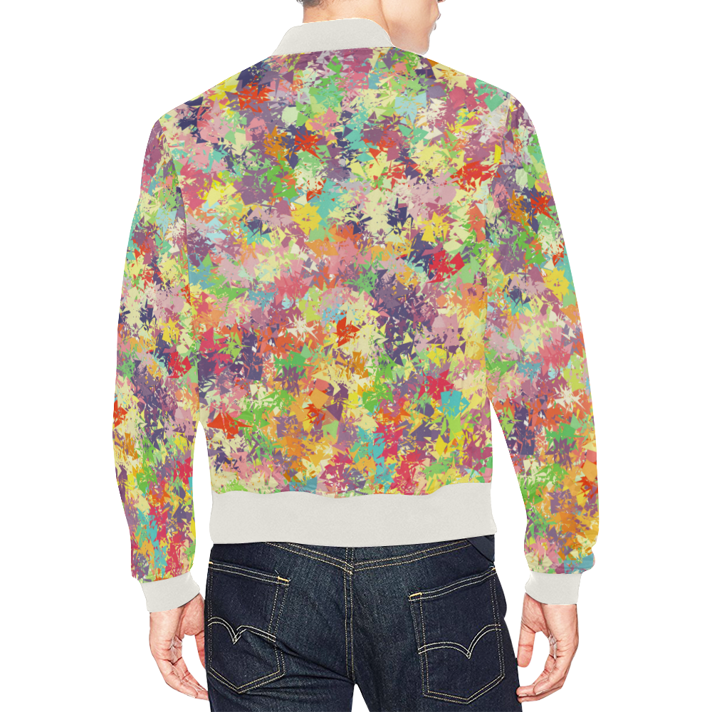 colorful pattern All Over Print Bomber Jacket for Men/Large Size (Model H19)