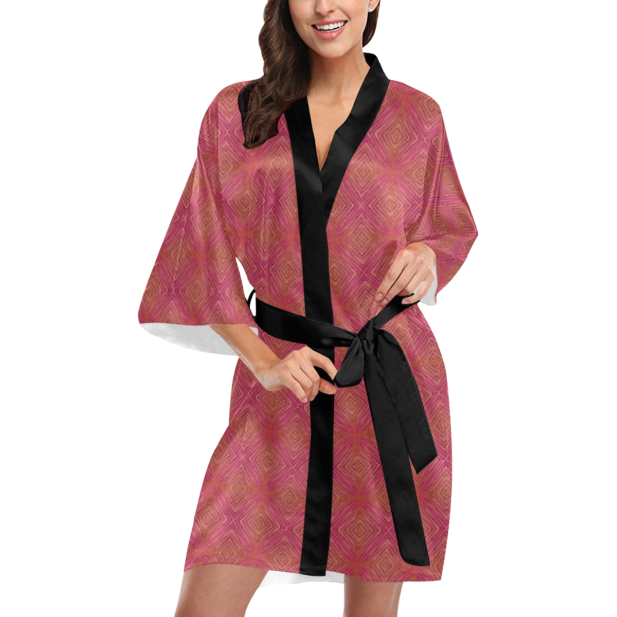 Terracotta Southwest Kimono Robe