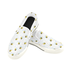 Cute Bee Pattern Slip-on Canvas Shoes for Kid (Model 019)