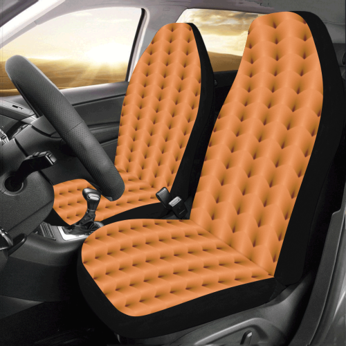 Nova Julia Neon Orange Ring Stalks Car Seat Covers (Set of 2)