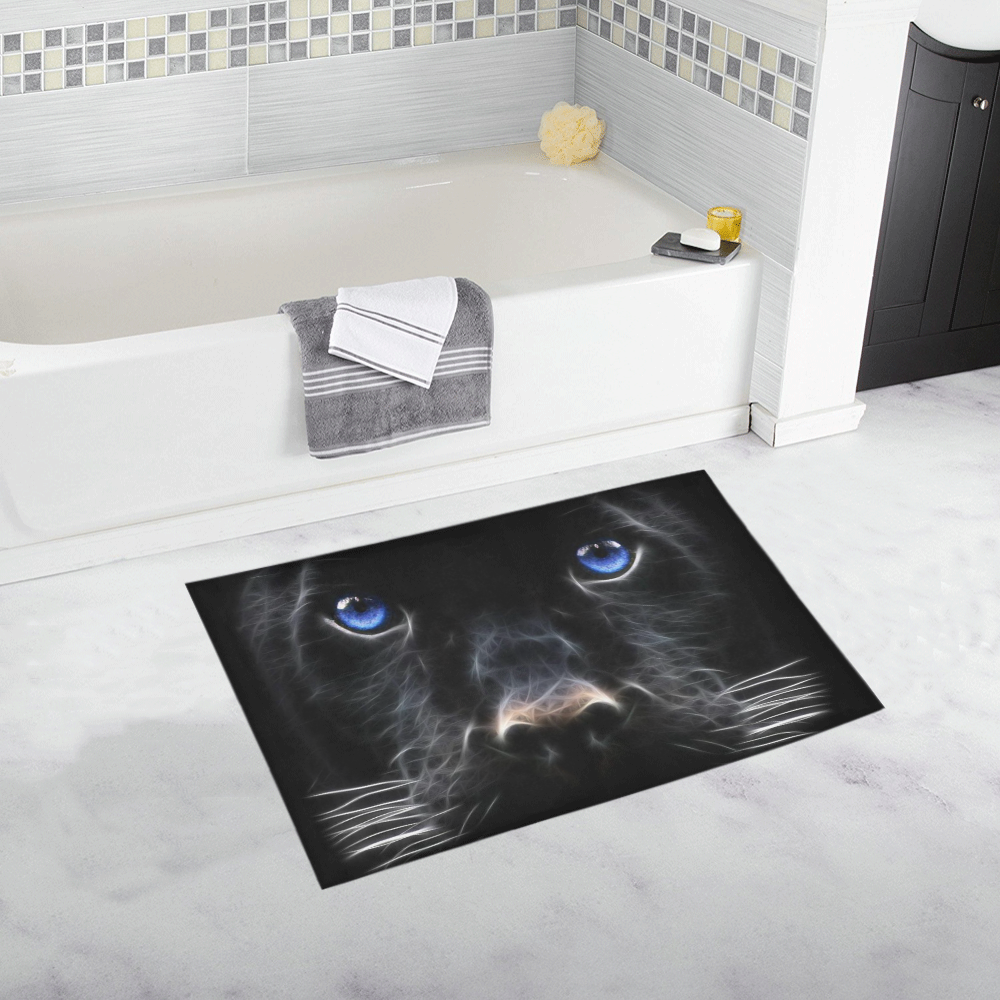 Big Black Cat Bath Rug 20''x 32''