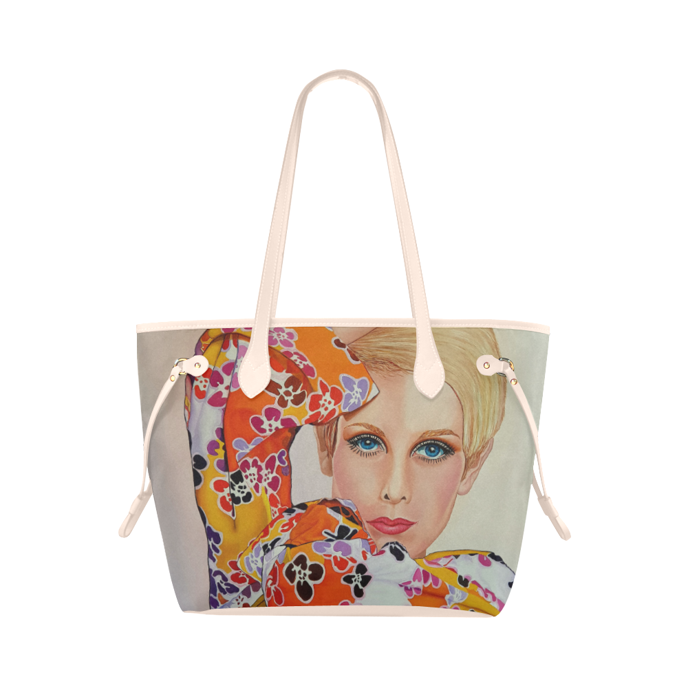 Twiggy - 1960 Super Model Clover Canvas Tote Bag (Model 1661)