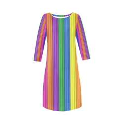 Rainbow lines Round Collar Dress (D22)
