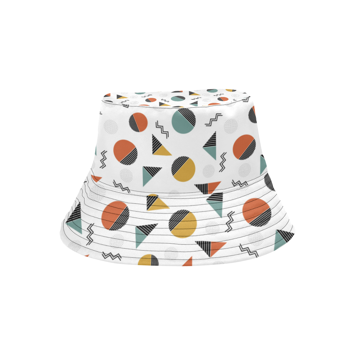 Geo Cutting Shapes All Over Print Bucket Hat for Men