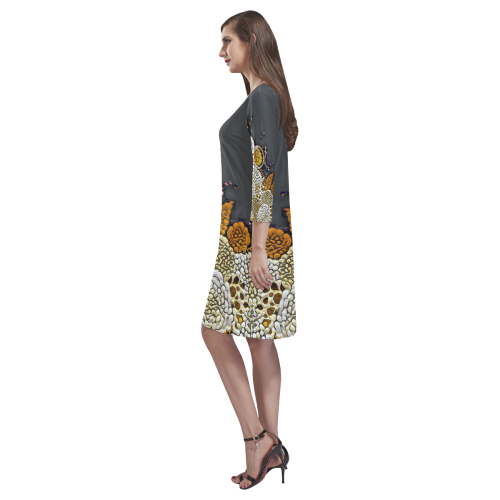 Fall, Dried, Beautiful! Rhea Loose Round Neck Dress(Model D22)