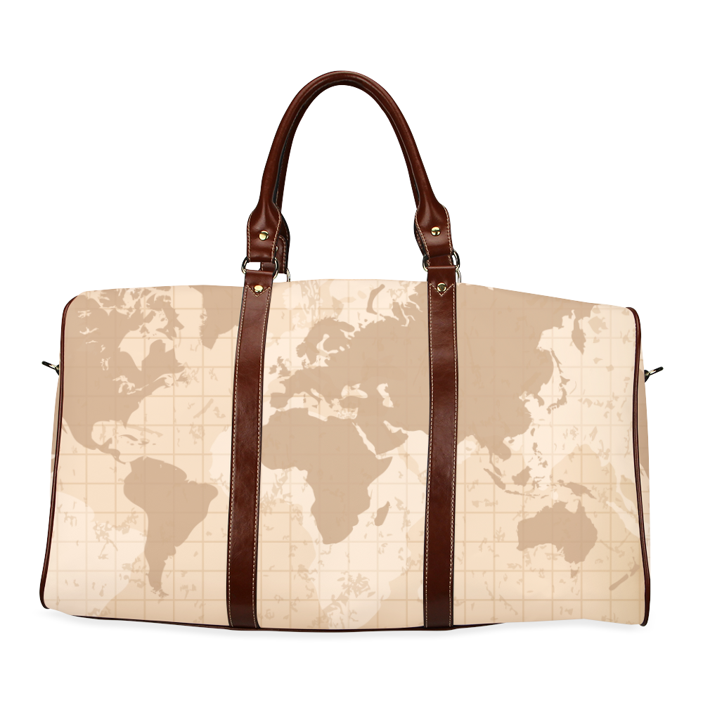 World Map Waterproof Travel Bag/Small (Model 1639)
