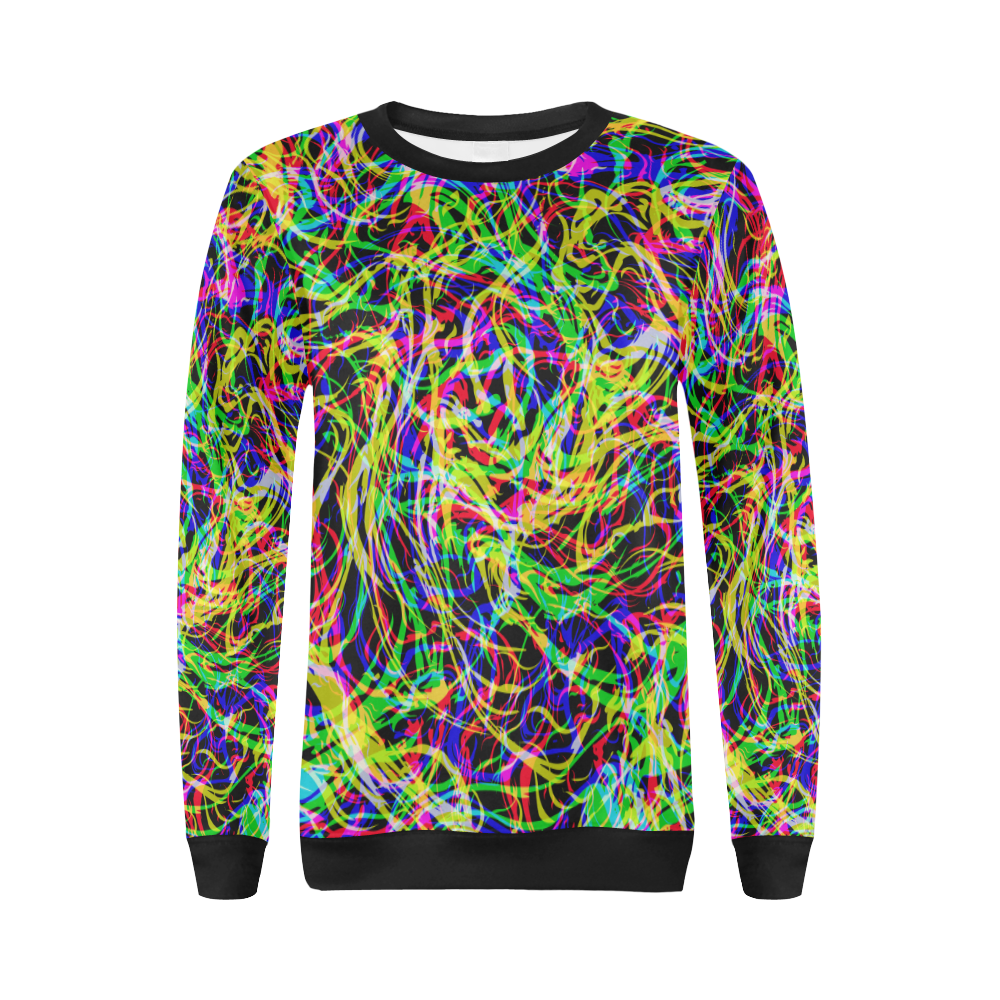 colorful abstract pattern All Over Print Crewneck Sweatshirt for Women (Model H18)