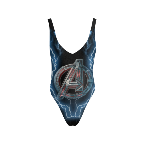 Avenger Sexy Low Back One-Piece Swimsuit (Model S09)