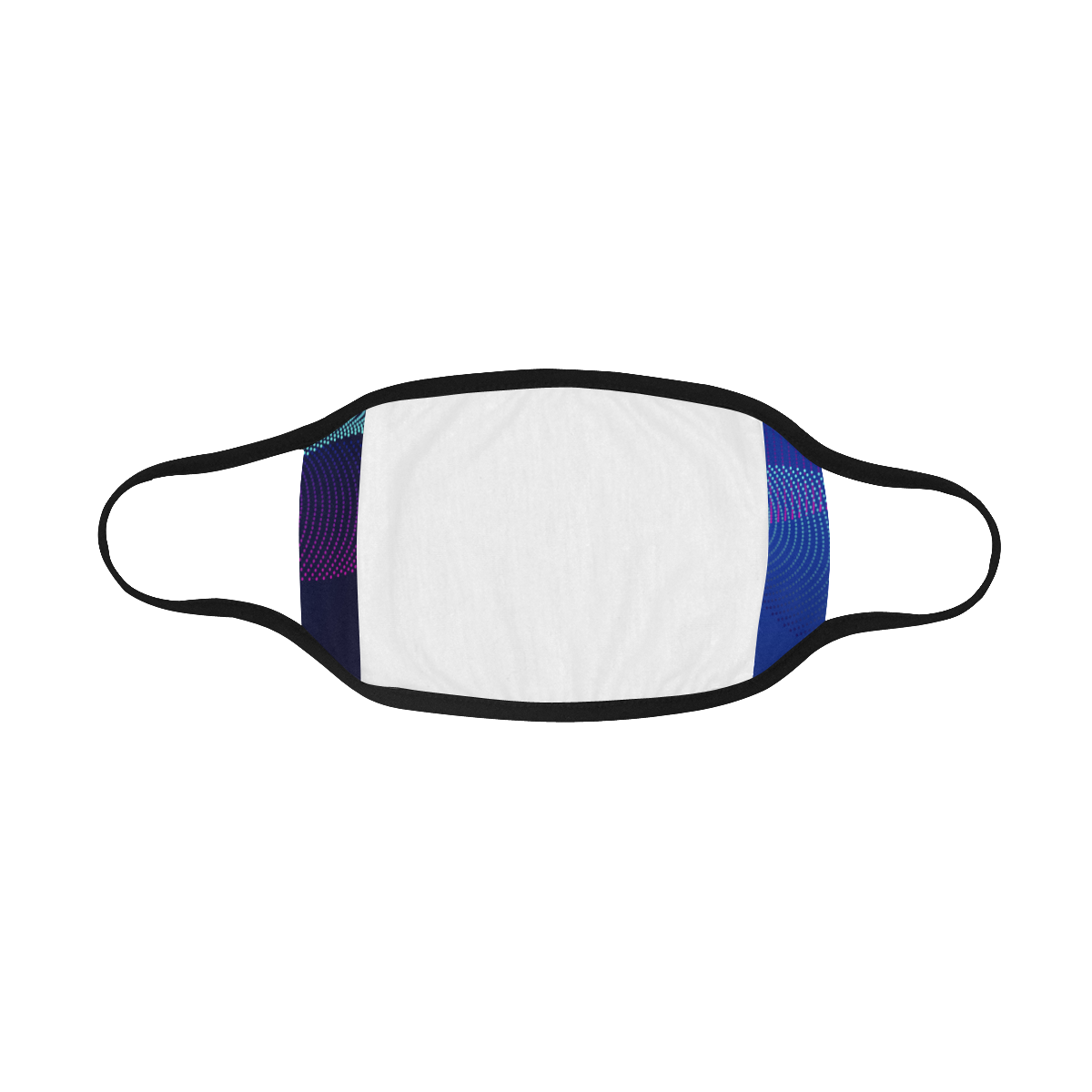Modern abstract blue wave Mouth Mask