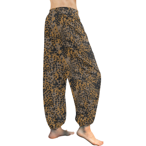 Platanenmuster fall camouflage Women's All Over Print Harem Pants (Model L18)