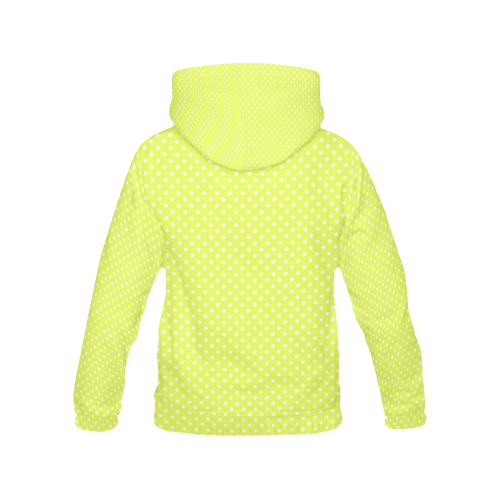Yellow polka dots All Over Print Hoodie for Women (USA Size) (Model H13)