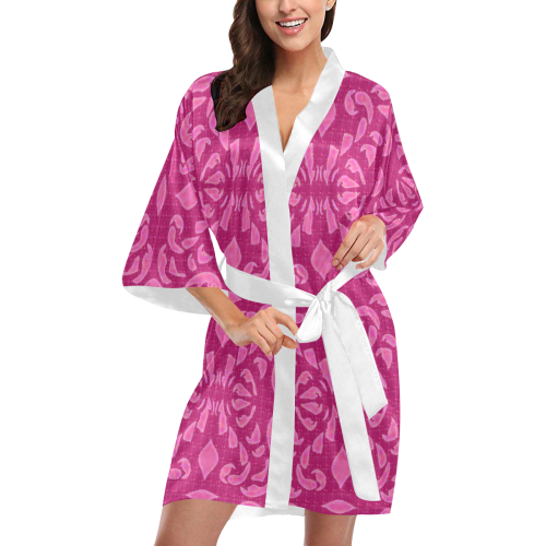Nautical Pink Jewel Kimono Robe