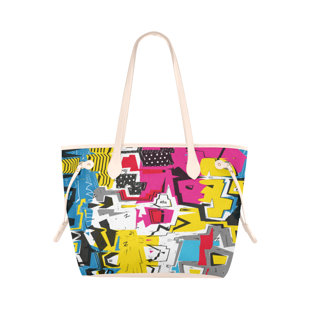 Distorted shapes Clover Canvas Tote Bag (Model 1661)