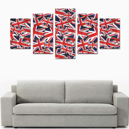 Union Jack British UK Flag Canvas Print Sets D (No Frame)