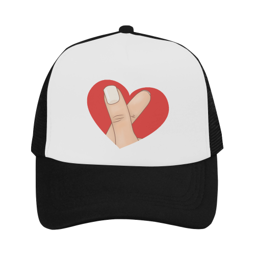 Red Heart Fingers Trucker Hat