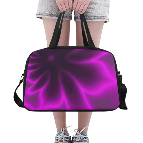 Purple Blossom Fitness Handbag (Model 1671)