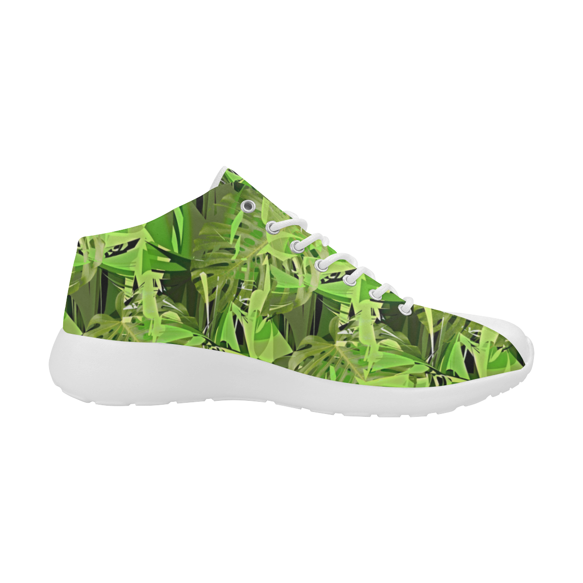 Tropical Jungle Leaves Camouflage Women's Basketball Training Shoes (Model 47502)
