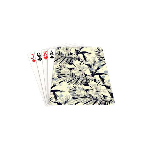 Flowers and Watercolor Polka Dots Playing Cards 2.5"x3.5"