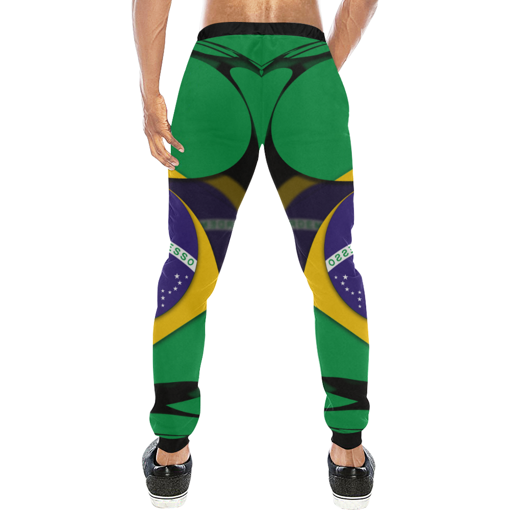 The Flag of Brazil Men's All Over Print Sweatpants (Model L11)