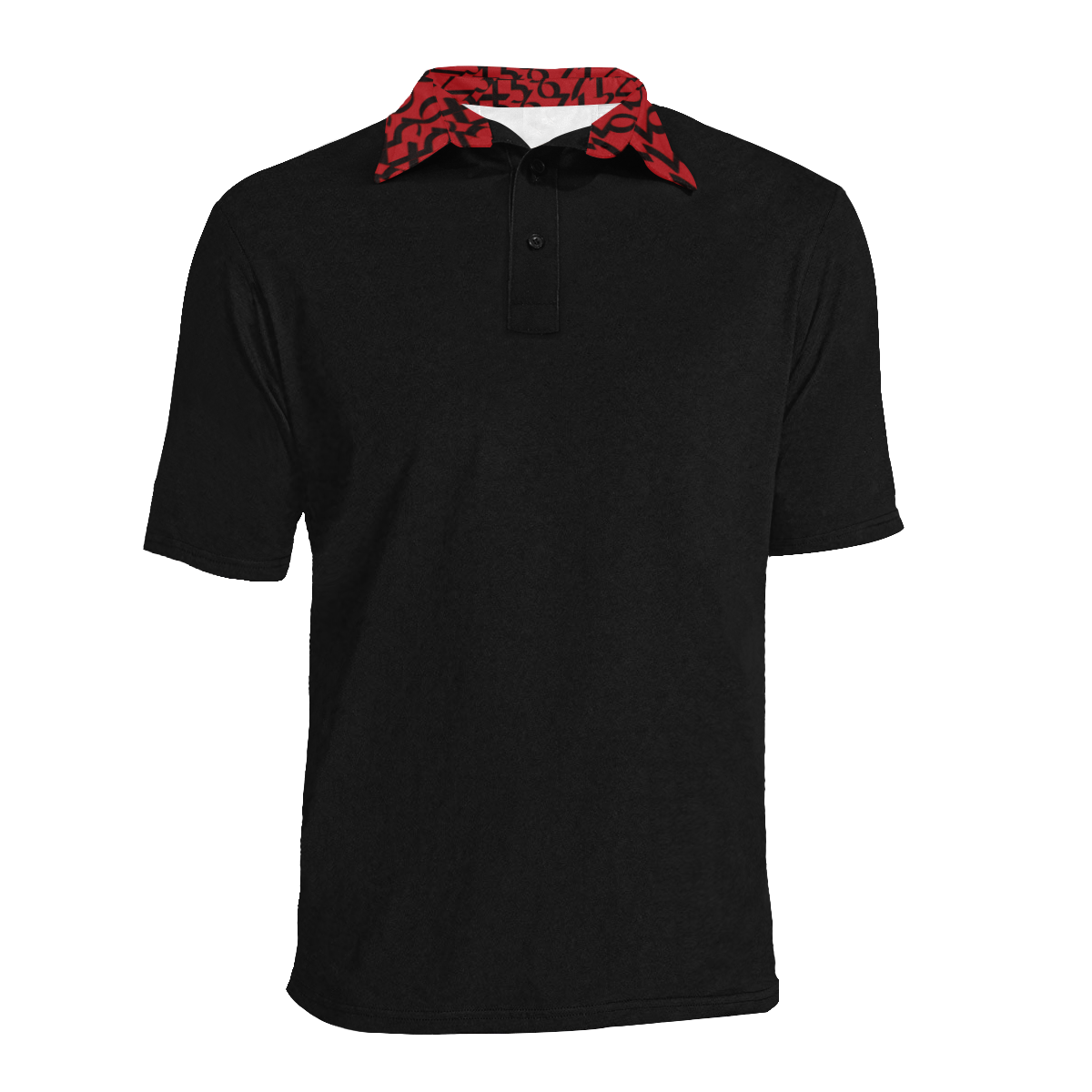 NUMBERS Collection 1234567 Collar CherryRed Men's All Over Print Polo Shirt (Model T55)