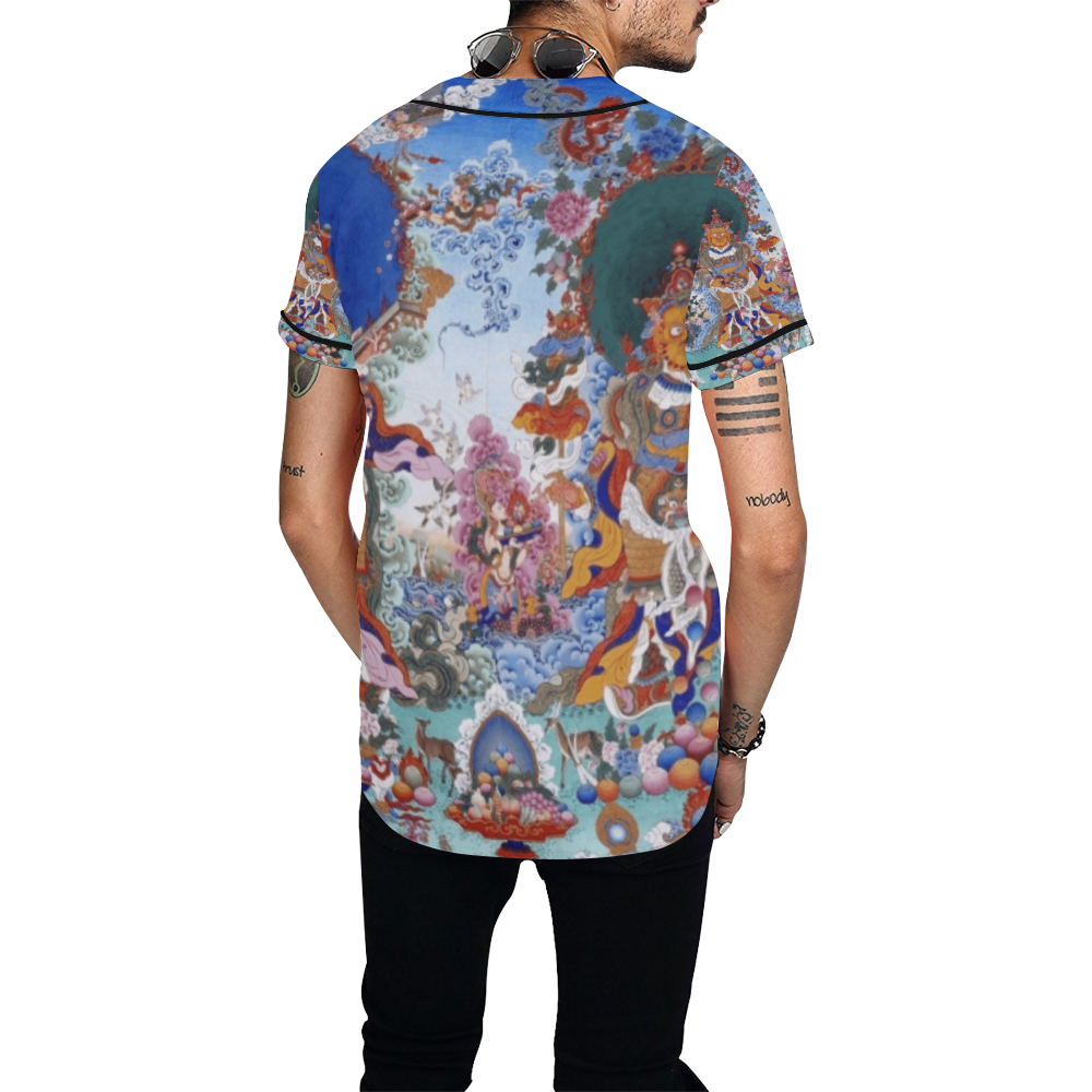 Four Heavenly Kings, by Ivan Venerucci Italian Style All Over Print Baseball Jersey for Men (Model T50)