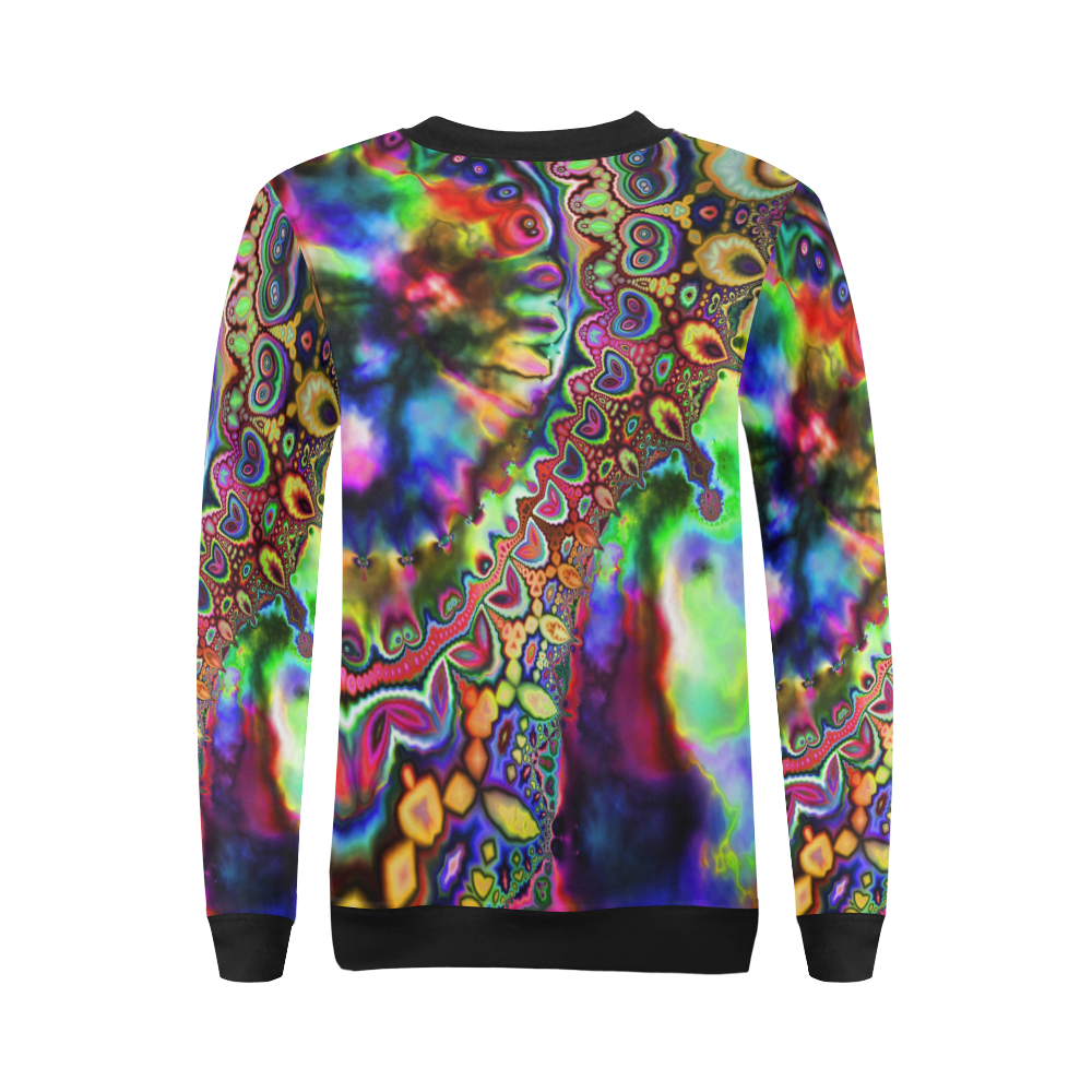 Ride The Rainbow All Over Print Crewneck Sweatshirt for Women (Model H18)