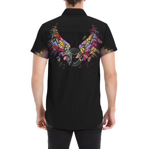 Angel Popart by Nico Bielow Men's All Over Print Short Sleeve Shirt (Model T53)