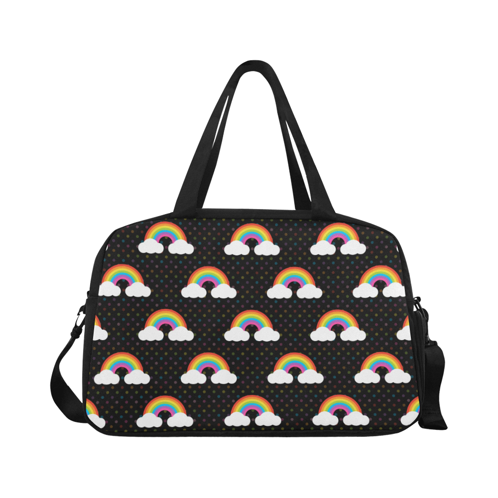 Black Rainbow Travel Bag Fitness Handbag (Model 1671)