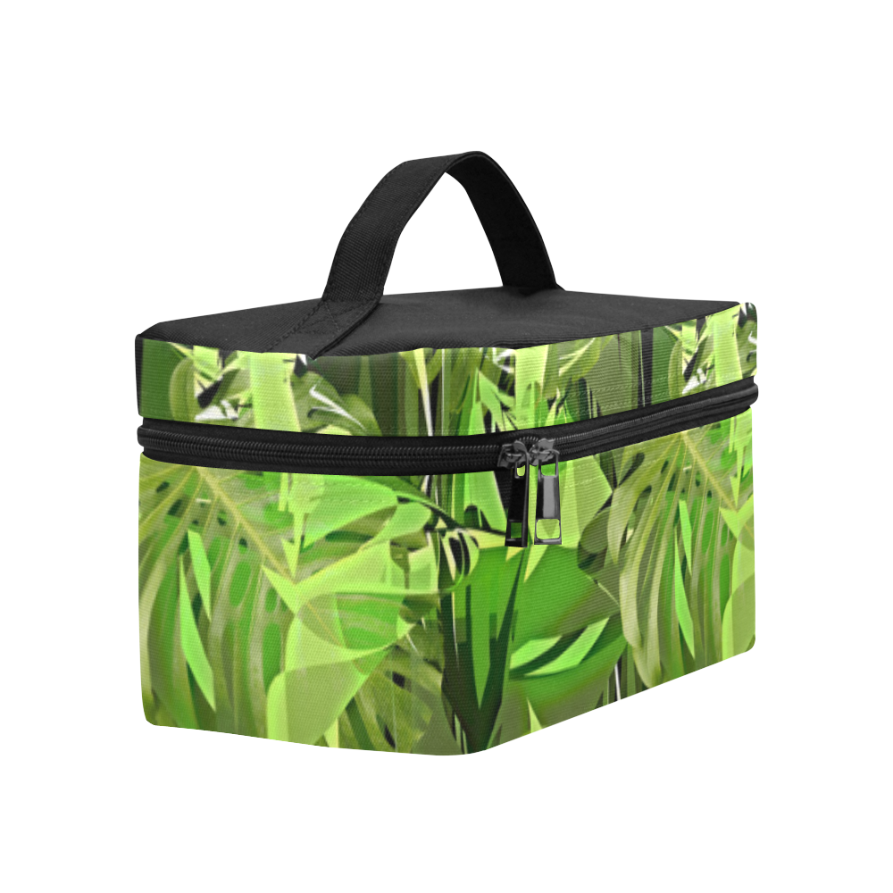 Tropical Jungle Leaves Camouflage Cosmetic Bag/Large (Model 1658)