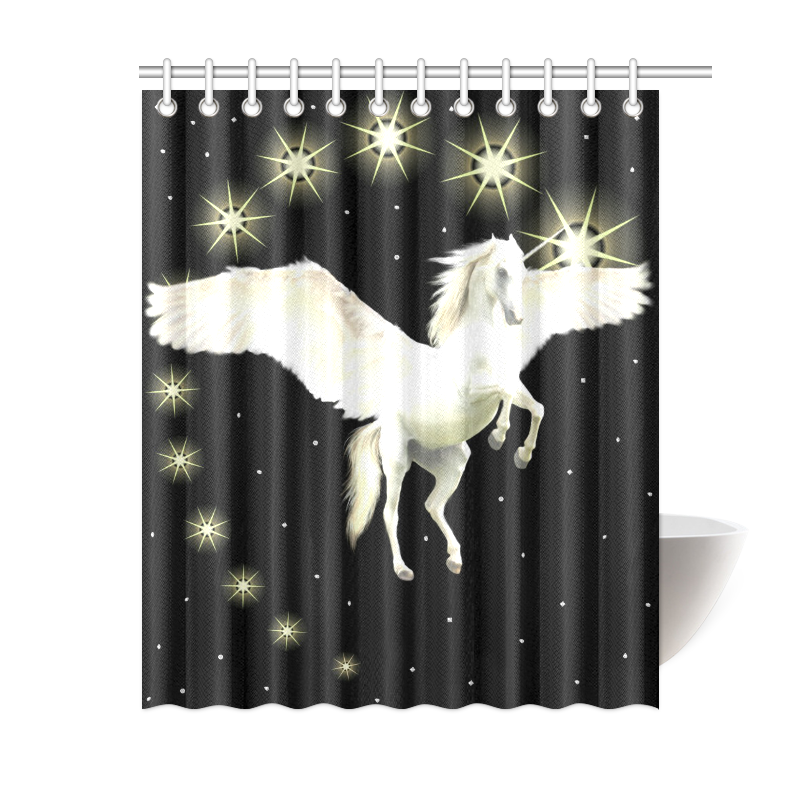 Pegasus Night Shower Curtain 60"x72"