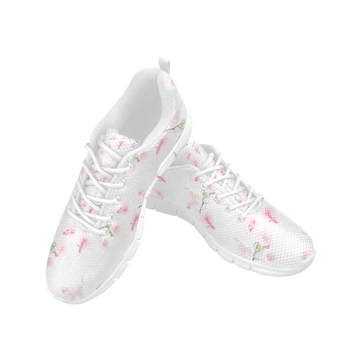 Pattern Orchidées Women's Breathable Running Shoes (Model 055)