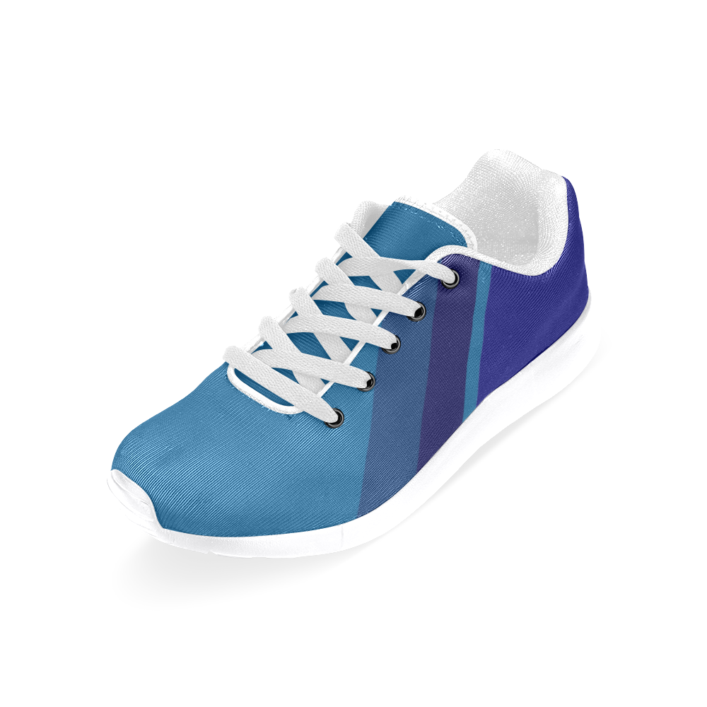 Classic Blue Layers on Dark Blue Women’s Running Shoes (Model 020)