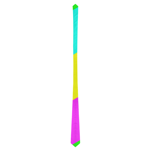 Bright Neon Colors Diagonal Classic Necktie (Two Sides)