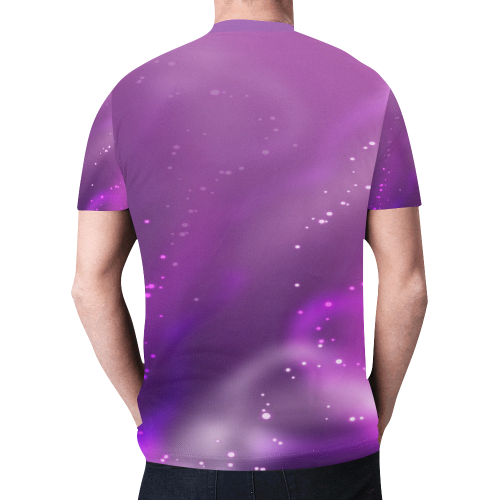 Purple Galaxy New All Over Print T-shirt for Men (Model T45)