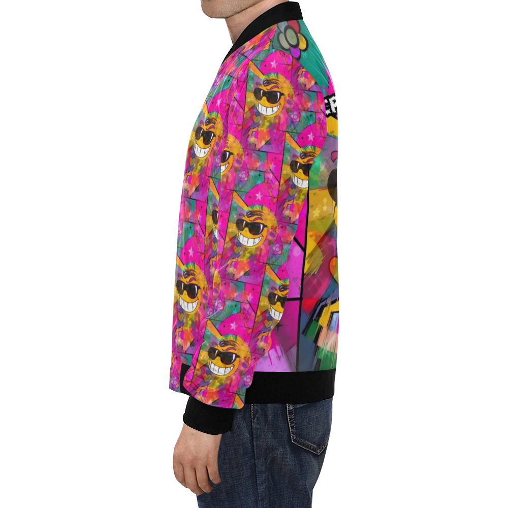 Crazy Popart by Nico Bielow All Over Print Bomber Jacket for Men/Large Size (Model H19)