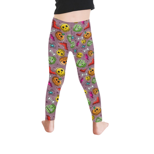 Hell-O-Ween Kid's Ankle Length Leggings (Model L06)