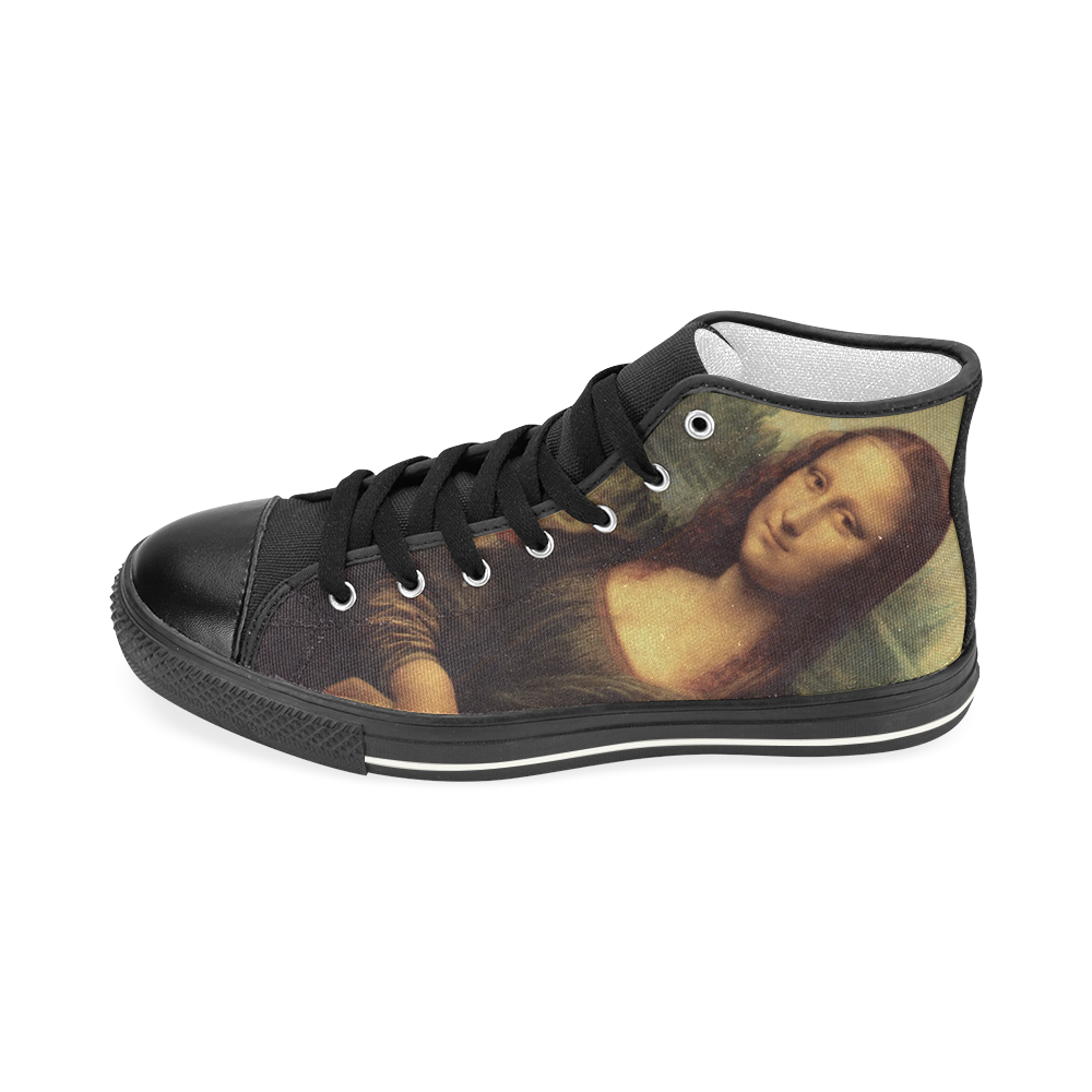 Mona Lisa Women's Classic High Top Canvas Shoes (Model 017)