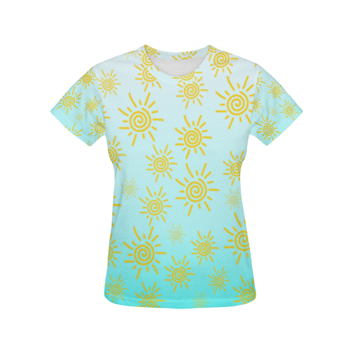 Sun All Over Print T-Shirt for Women (USA Size) (Model T40)